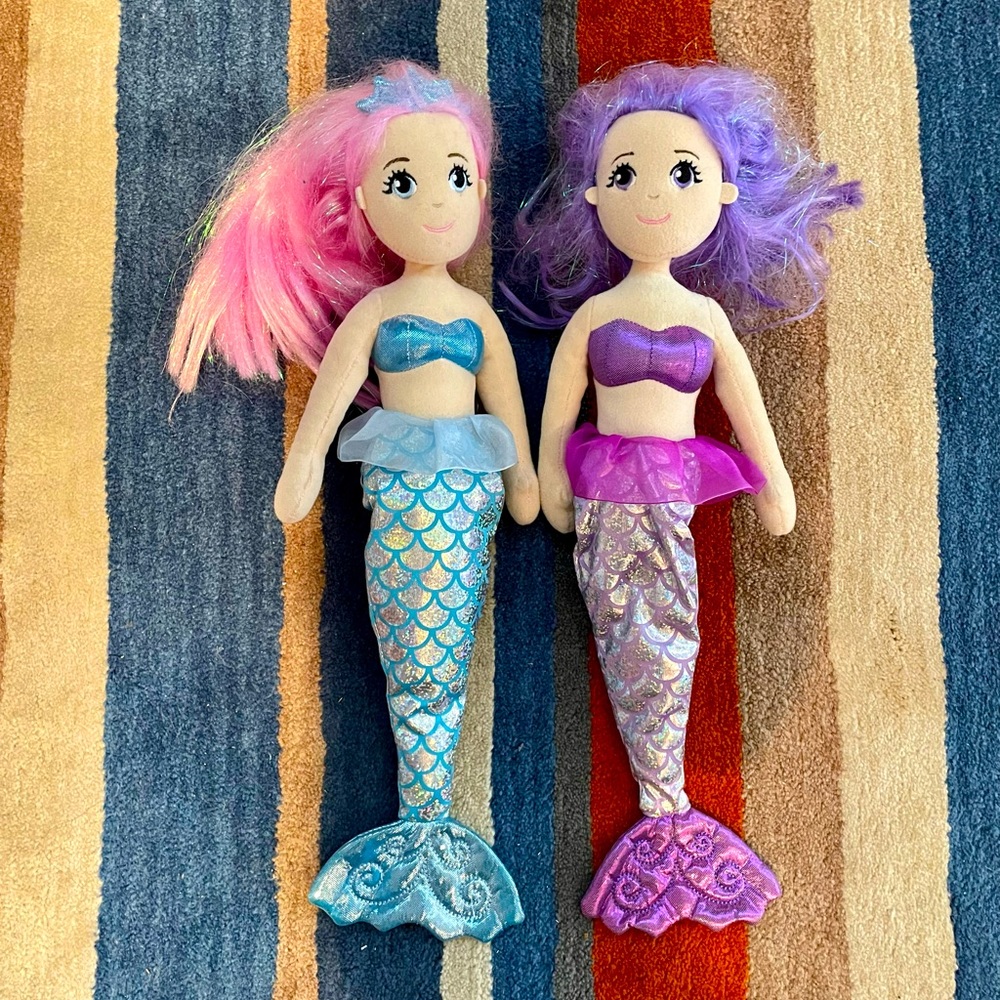 2 Autora 18” Mermaid 🧜‍♀️ Dolls Sea Sparkle Crystal x Jenna 👯‍♀️ 🌊